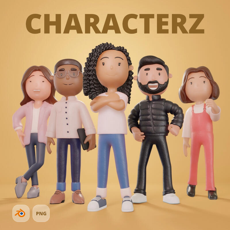 CHARACTERZ - The biggest 3D illustrations library in the world