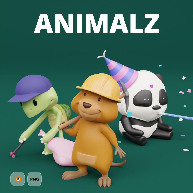 ANIMALZ - Cute 3D fully rigged animals