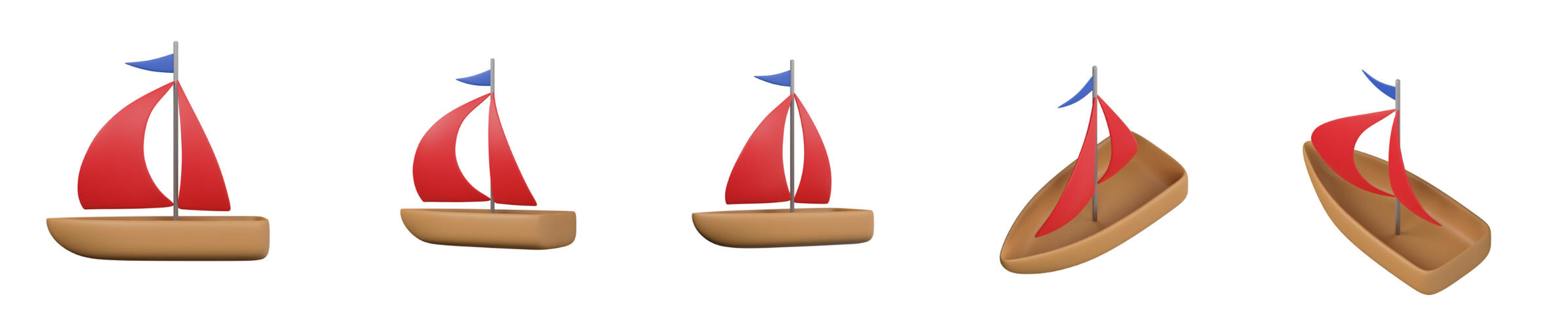 3D icon in 5 different angles Every icon is rendered in 5 angles