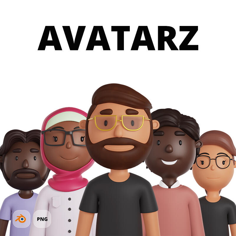 AVATARZ - 3D library of diverse avatars. You can create more than 8000 combinations of avatars.
