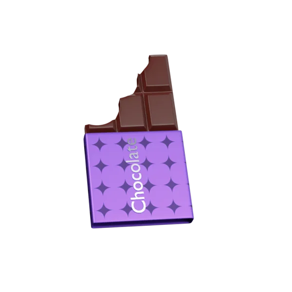Chocolate Bar 3D icon, view 1