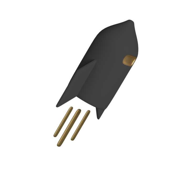Rocket 3D icon, view 4