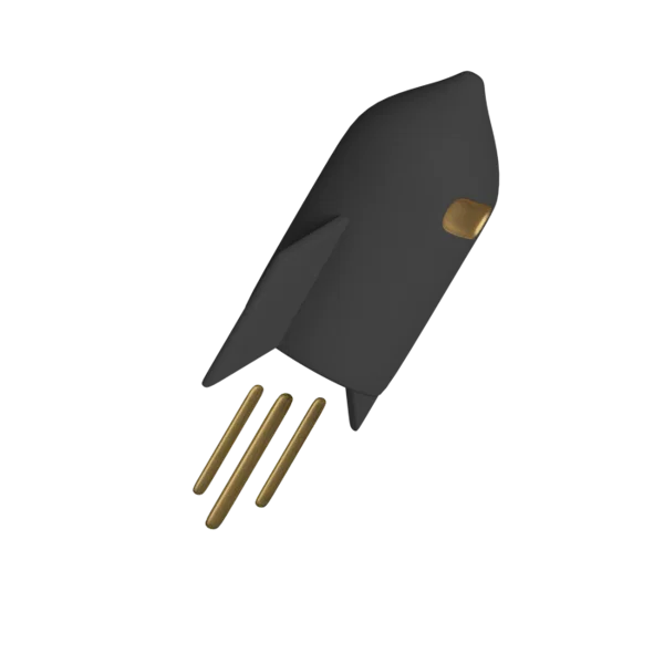 Rocket 3D icon, view 4