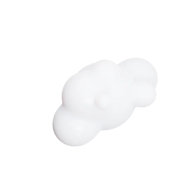 Cloud 3D icon, view 4