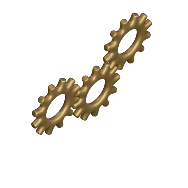 Cogs 2 3D icon, view 5