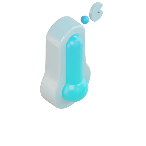 Temperature 3D icon, view 4