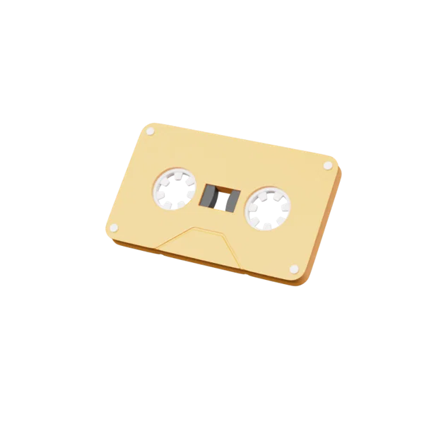 Cassette 3D icon, view 1