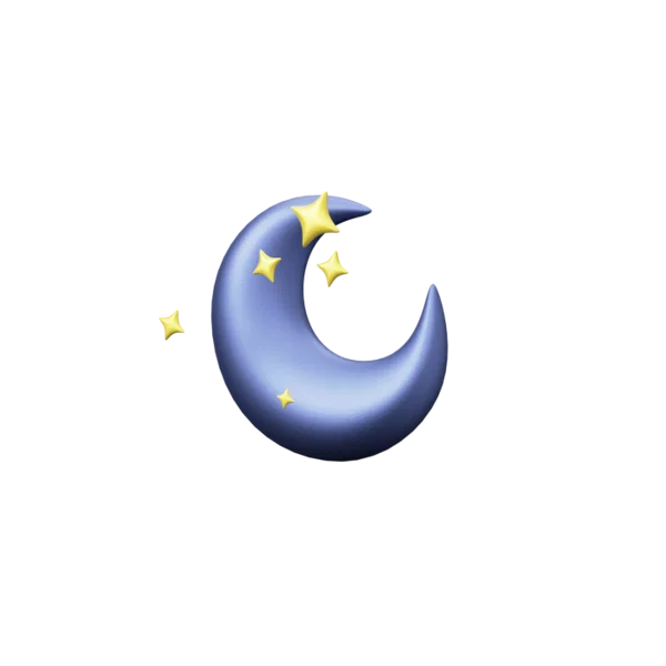 Moon 3D icon, view 2