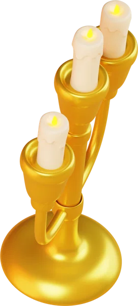 Candelabrum 3D icon, view 4