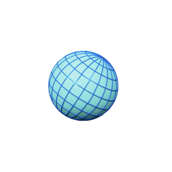 World 3 (orb) 3D icon, view 1