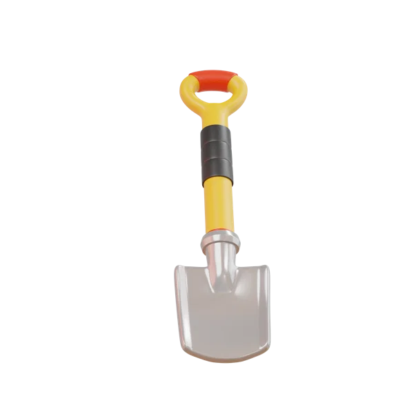 Shovel 3D icon, view 3