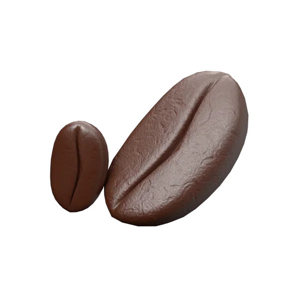 Coffee Bean 3D icon, view 1