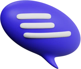 Speech Bubble 18 3D icon, view 3