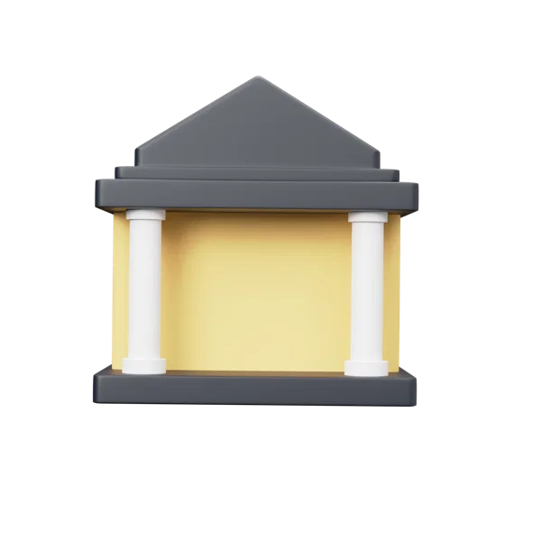 Bank 3D icon, view 1