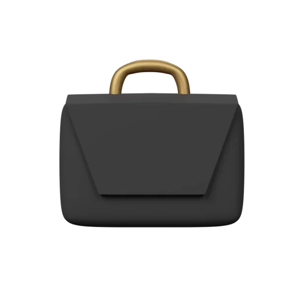 Briefcase 3D icon, view 1