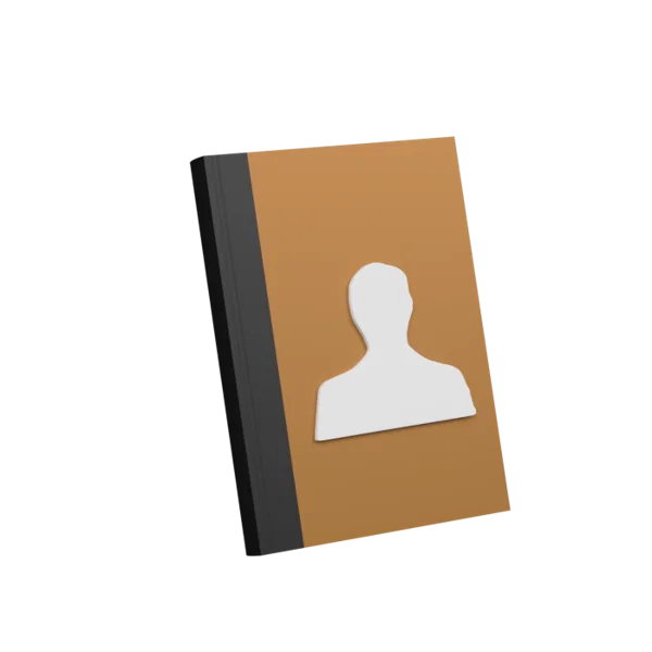 Adress Book 3D icon, view 3