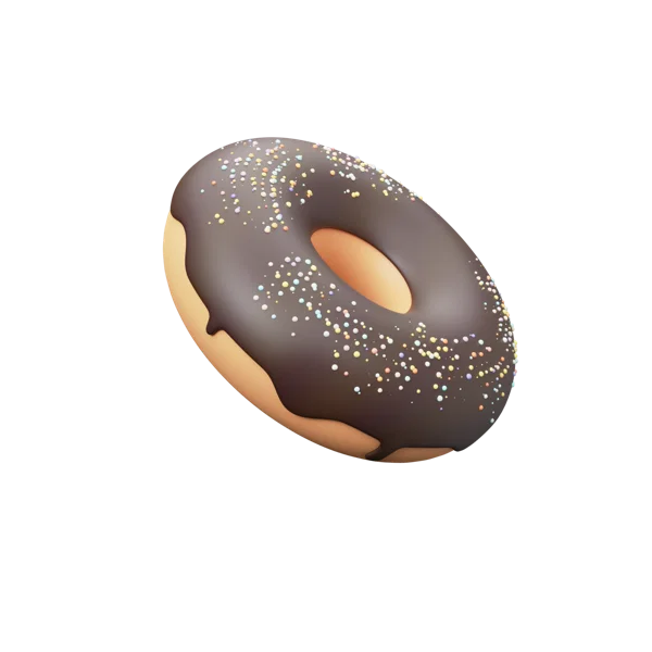 Donut 2 3D icon, view 2