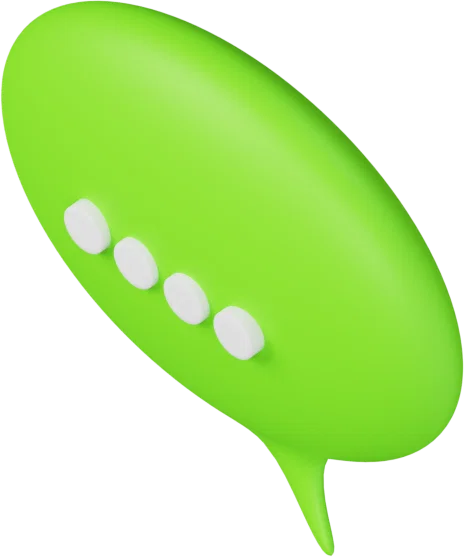Speech Bubble 1 3D icon, view 5