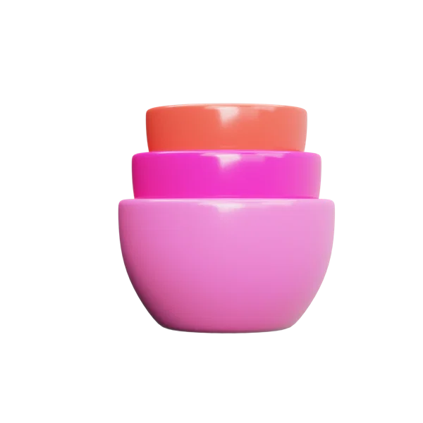 Bowls 3D icon, view 3