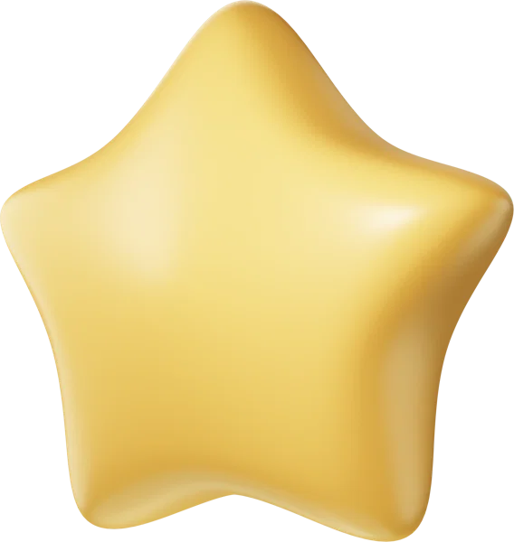 Star 3D icon, view 2