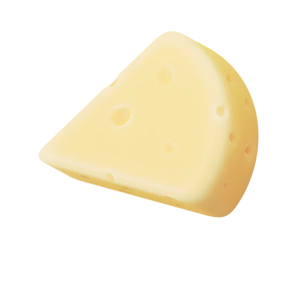 Cheese 3D icon, view 5