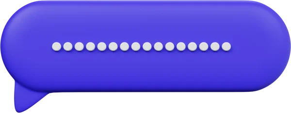 Speech Bubble 29 3D icon, view 1