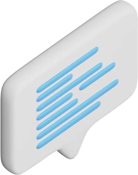 Speech Bubble 24 3D icon, view 4