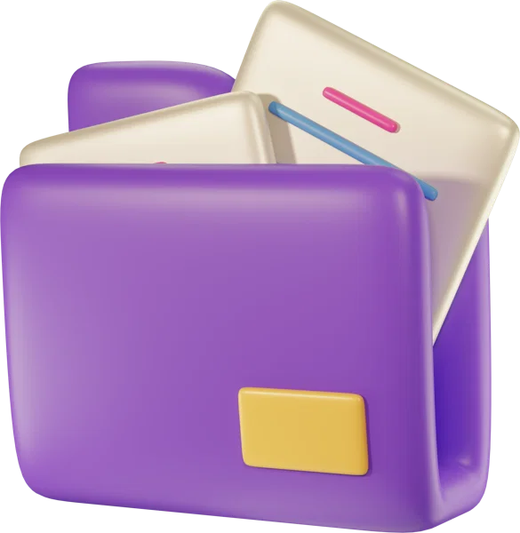 Folder 3D icon, view 1