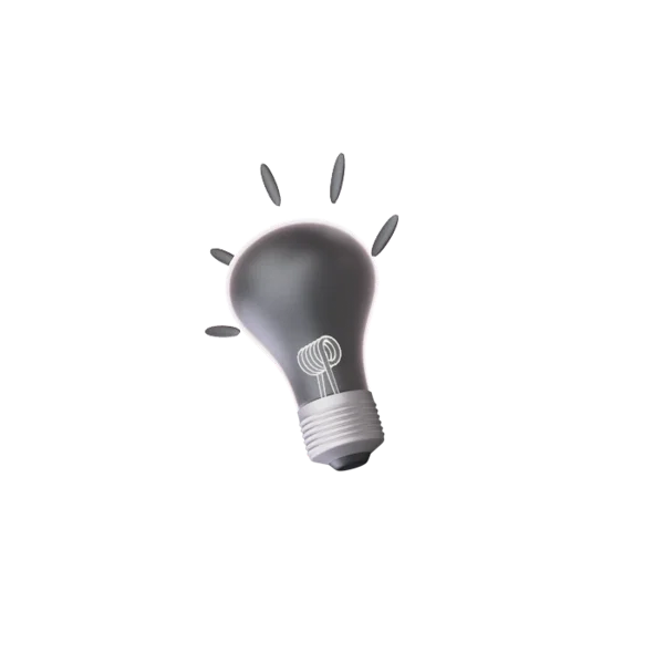 Bulb 3D icon, view 2