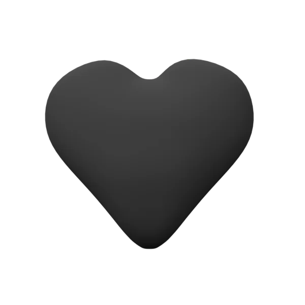 Heart 2 3D icon, view 1