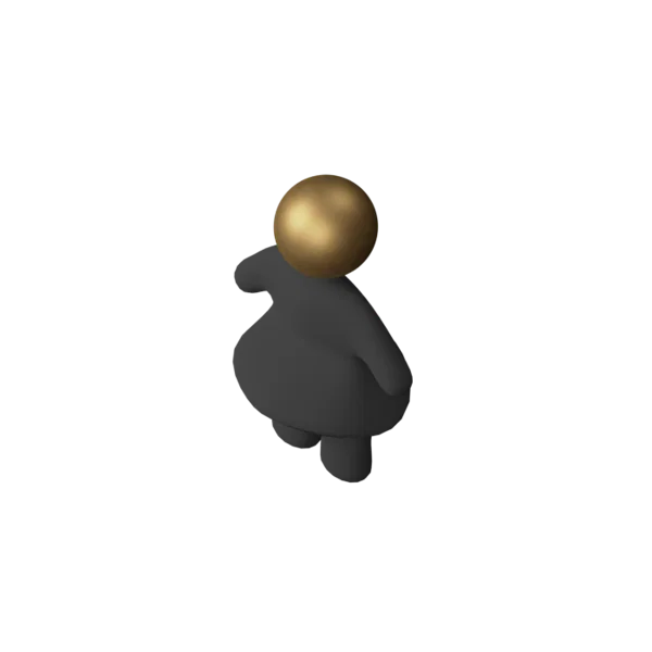 Figure woman 3D icon, view 5