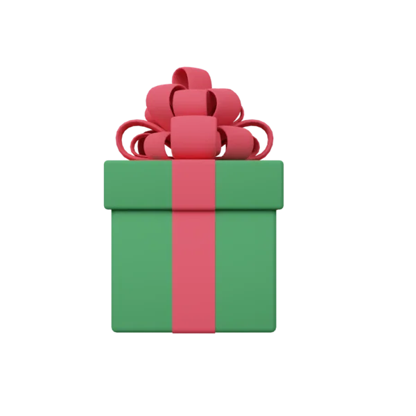 Gift 2 3D icon, view 1