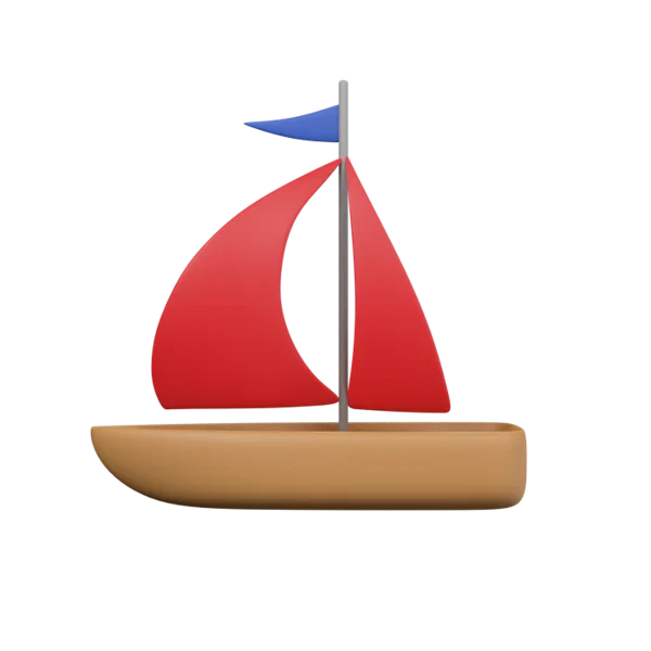 Boat 3D icon, view 1