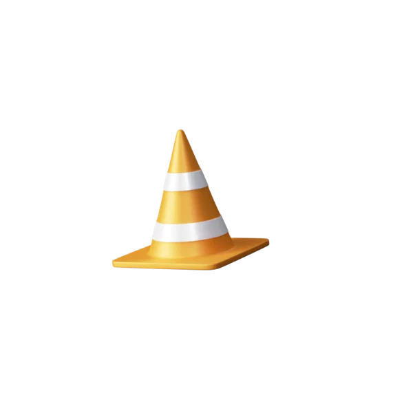 Traffic Cone 3D icon, view 2