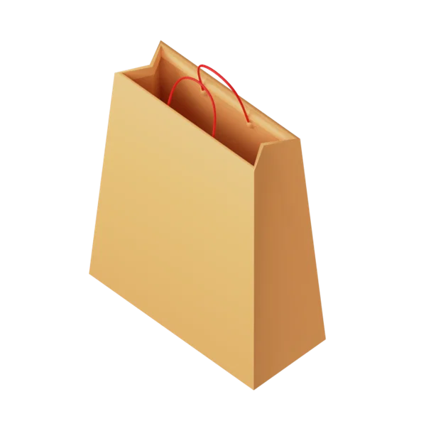 Shopping bag 3D icon, view 5
