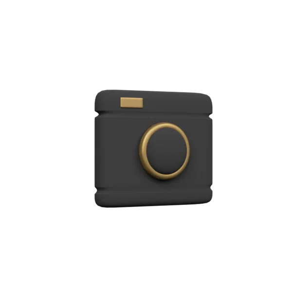 Camera 2 3D icon, view 3