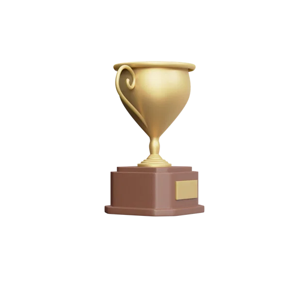Trophy 3D icon, view 3