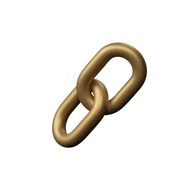 Chain 3D icon, view 2