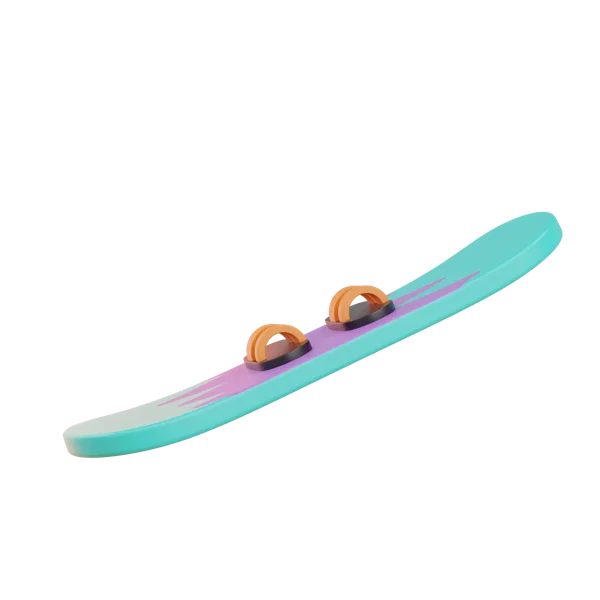 Snowboard 3D icon, view 2