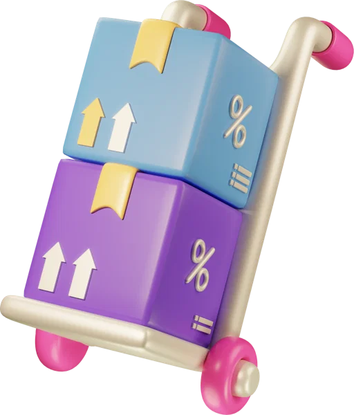 Delivery 3D icon, view 3