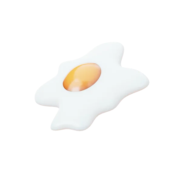 Fried Eggs 3D icon, view 2