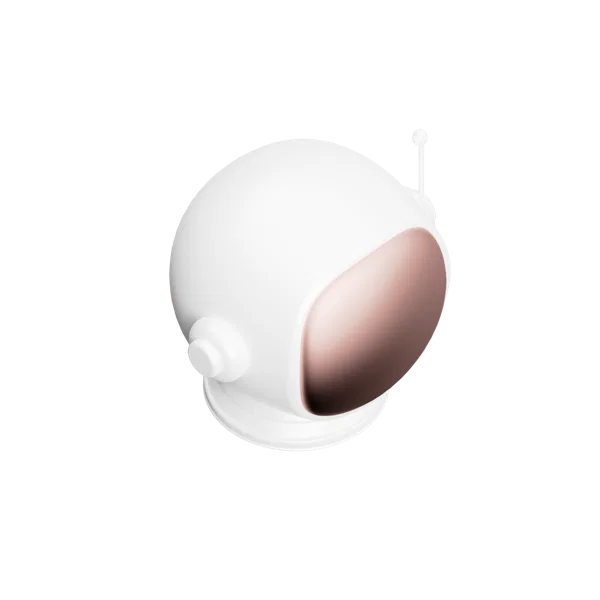 Space Helmet 1 3D icon, view 4