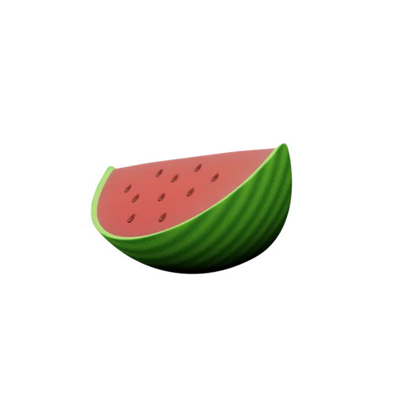 Watermelon 3D icon, view 2