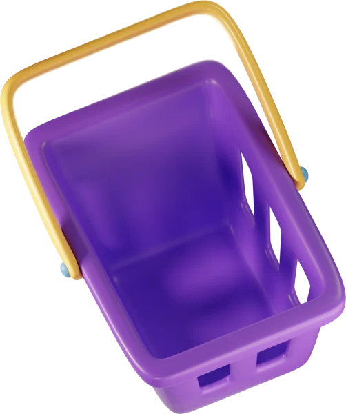 Basket 3D icon, view 5