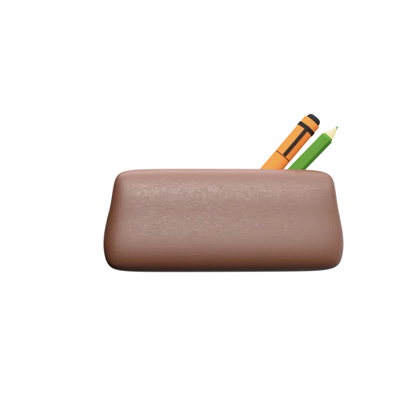 Pencilcase 3D icon, view 3