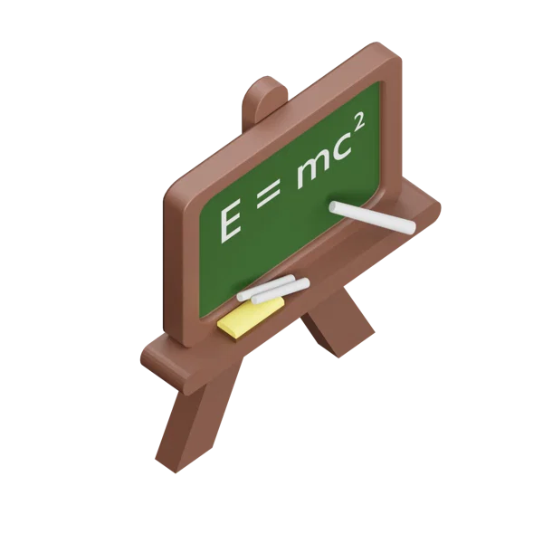 Chalkboard 3D icon, view 4