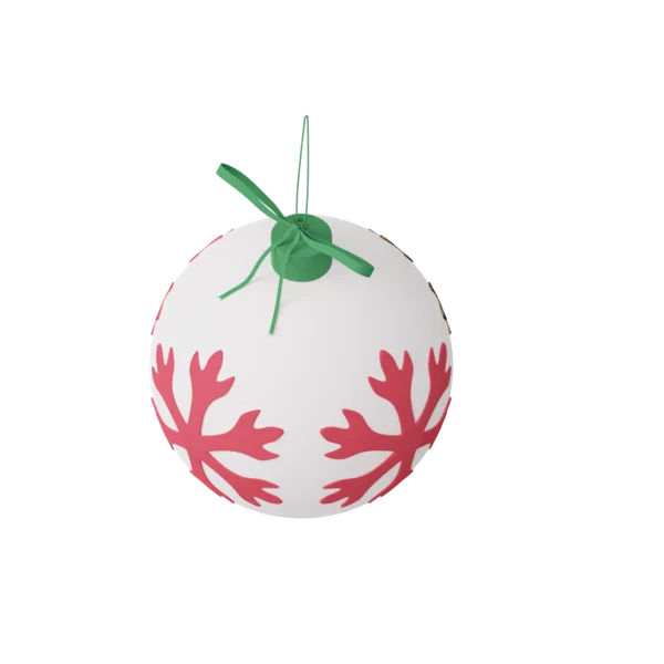 Ball (snowflake) 3D icon, view 5
