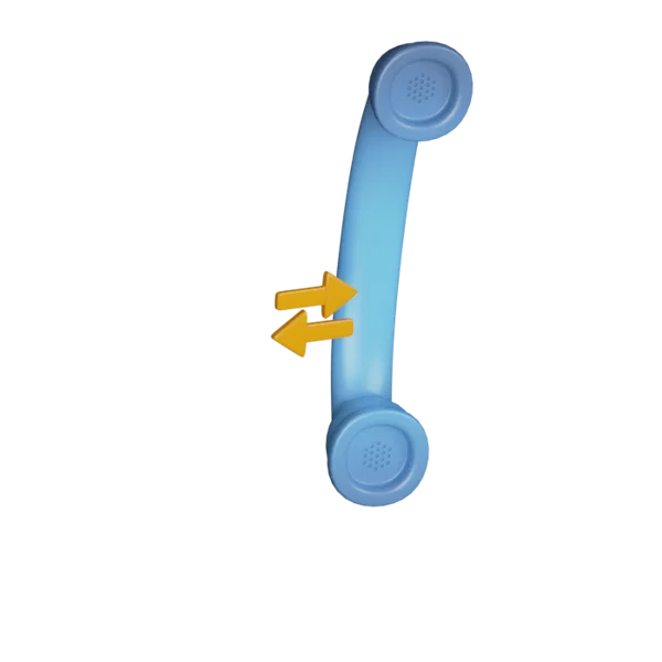 Telephone - Outgoing & Incoming 3D icon, view 4