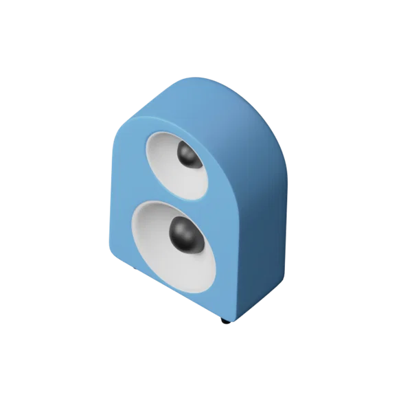 Speakers 3D icon, view 5
