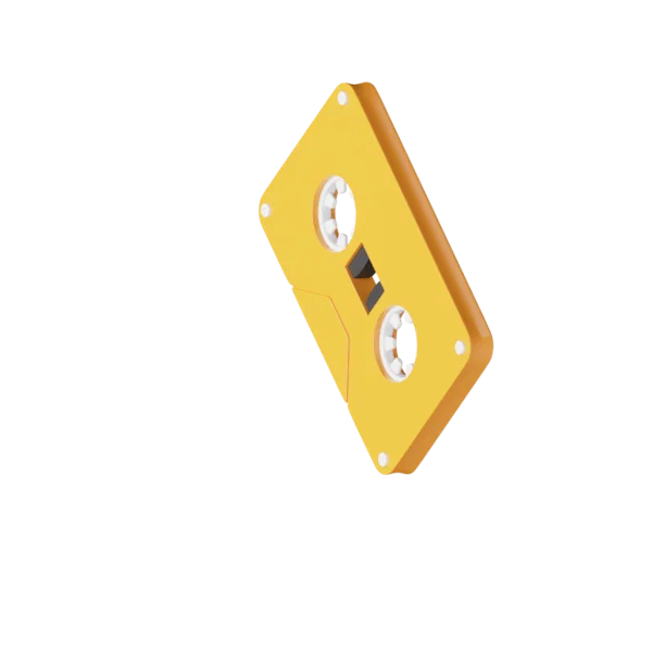 Cassette 3D icon, view 5